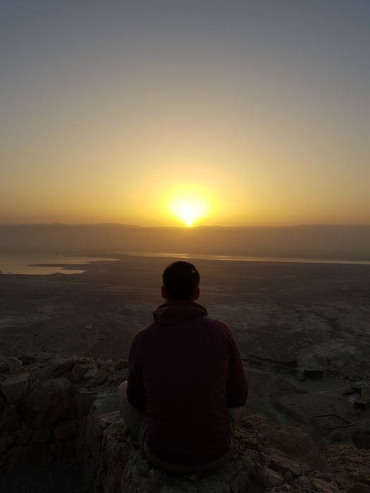 vue lever de soleil Masada National Park